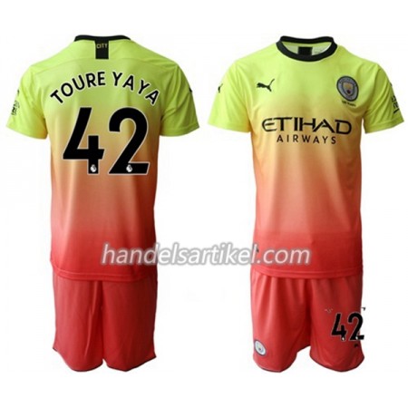 Manchester City Toure Yaya 42 Kinder Ausweich Trikotsatz 2019/20 Kurzarm (+ Kurze Hosen)